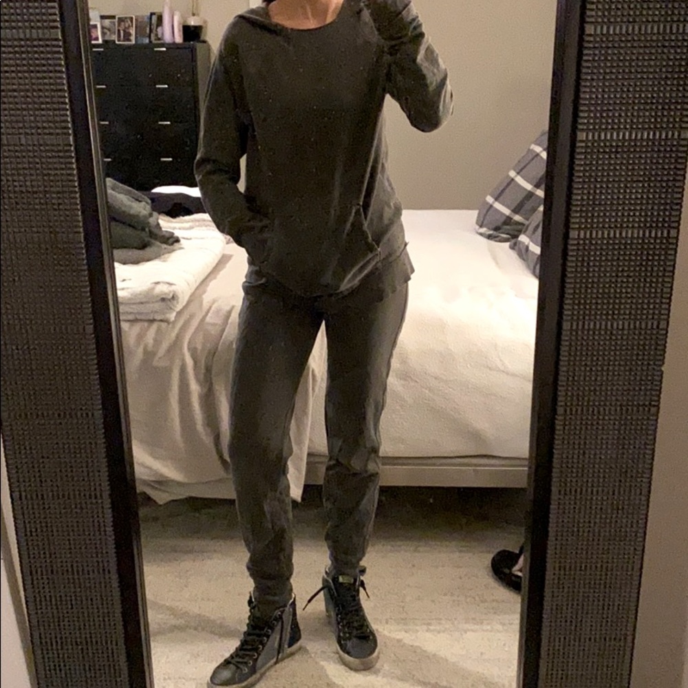 Charcoal Splatter Hooded Sweatsuit